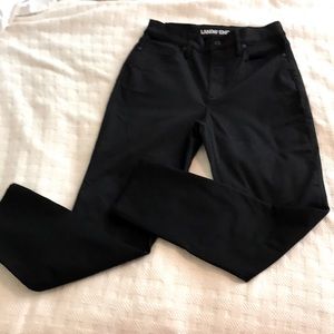 Lands End black slim ankle jeans size 8.